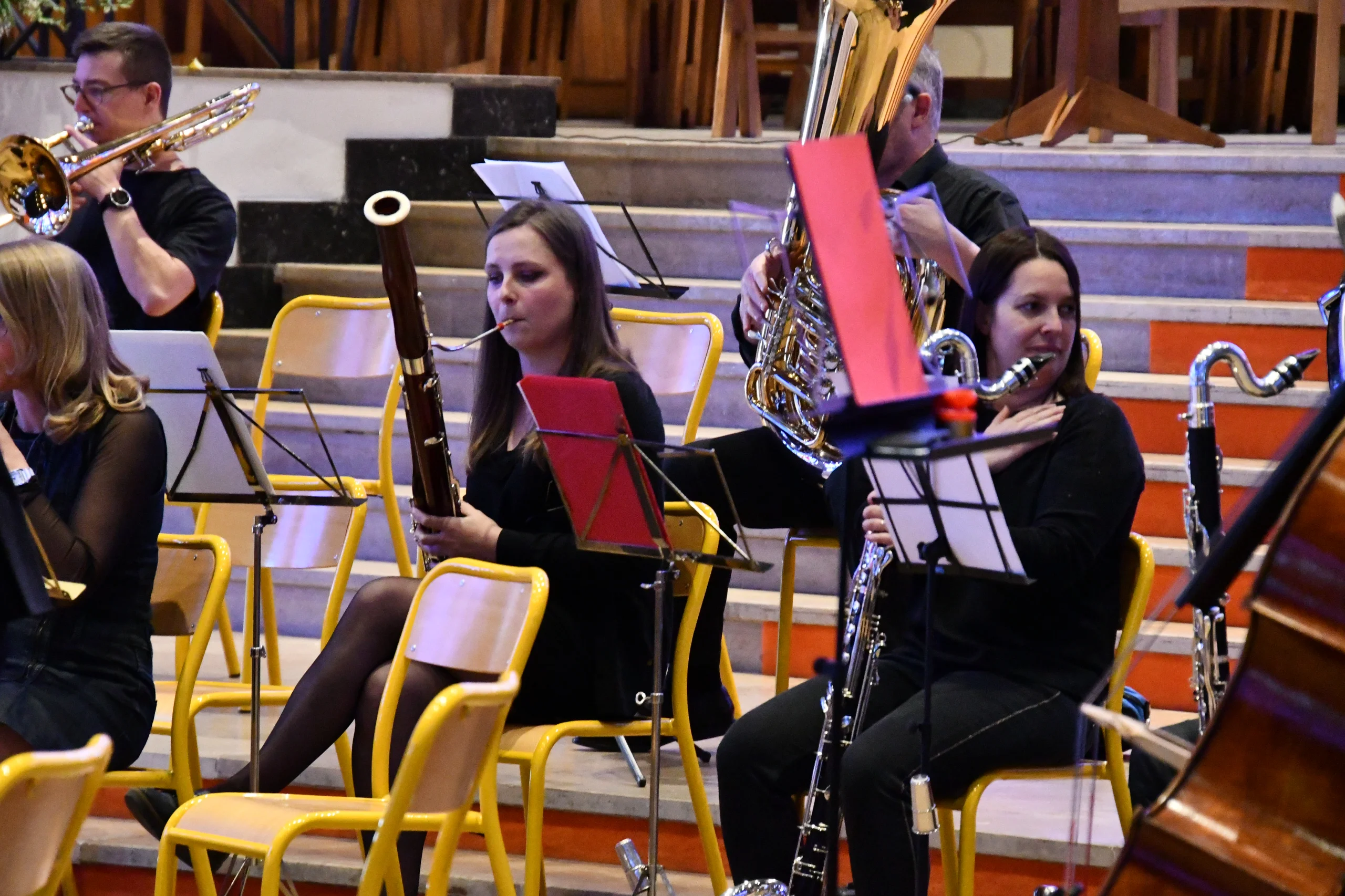 Quelques musiciens pendant le raccord